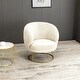 preview thumbnail 29 of 44, Geralda Barrel Chair with Metal Base IVORY