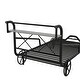 preview thumbnail 22 of 21, Twin Size Metal Car Bed with 4 Wheels, Guardrails and X-Shaped Frame Shelf, Twin Metal Bed for Teens, No Box Spring Needed