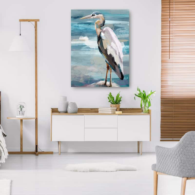 Sunday Heron By Studio Arts Canvas Art Print
