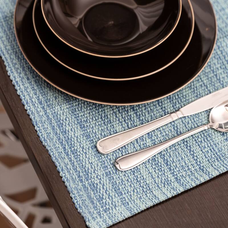 Fabstyles Casual Classic Set of 4 Thick Cotton Heavyweight Placemats - 13"x19"