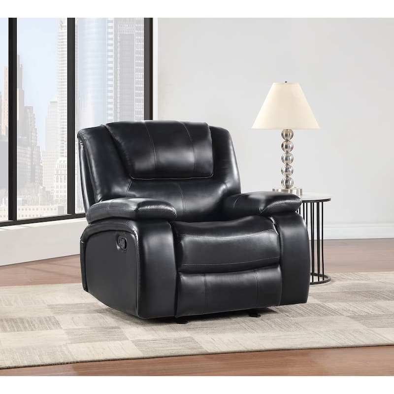 Camila Leatherette Upholstered Glider Recliner Chair