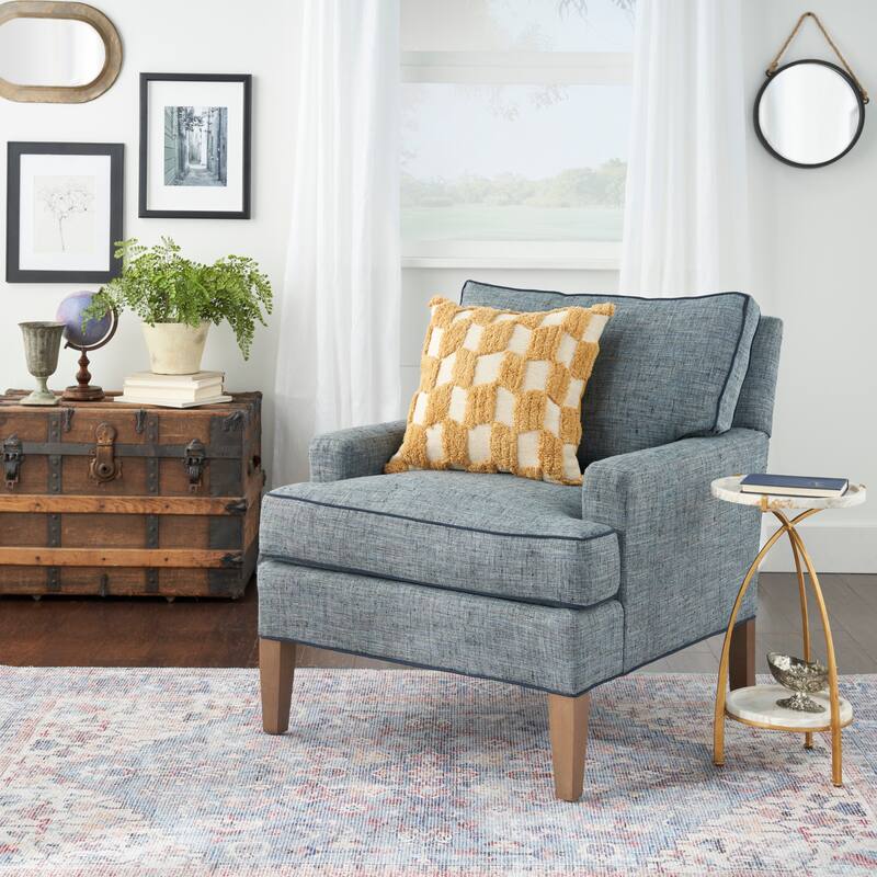 57 Grand by New Concept Washables Textured Geometric Indoor Throw Pillow , ( 18"X18" )