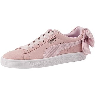 pink puma shoes with ribbon