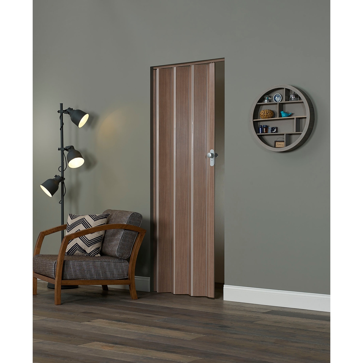 Homestyle Marquis Nutmeg PVC Folding Closet Door Accordion Door 36 x 80