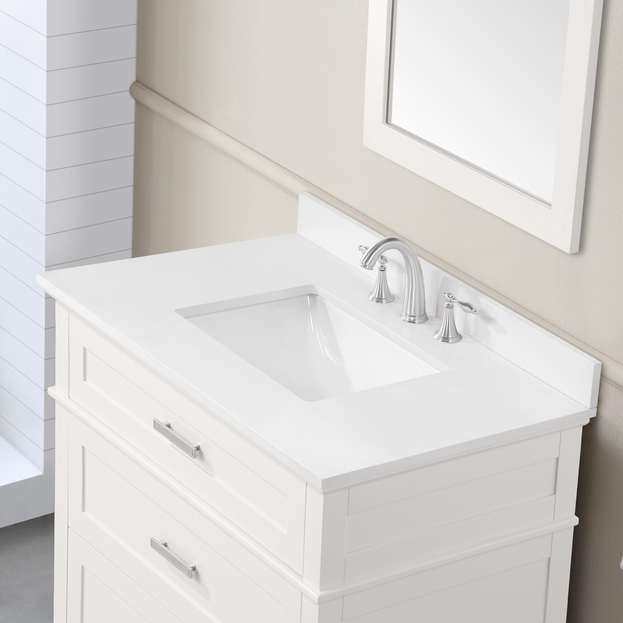 Martha Stewart Exela 36 In Single Sink Bathroom Vanity In Picketfence On Sale Overstock