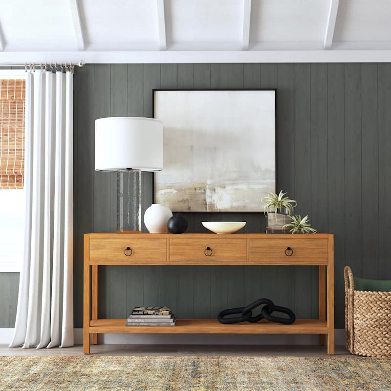 Lark 3 Drawer 65" Console Table - Natural