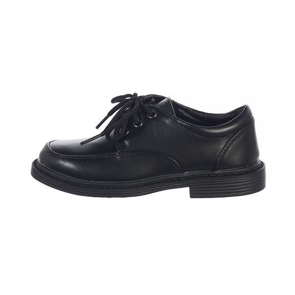 boys black lace up shoes