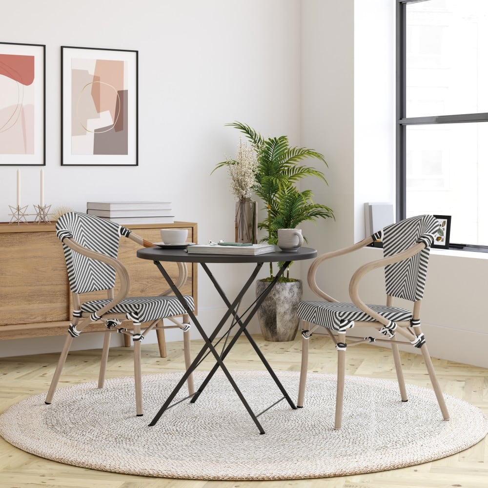 Stacking Bistro Chairs with Metal Frames