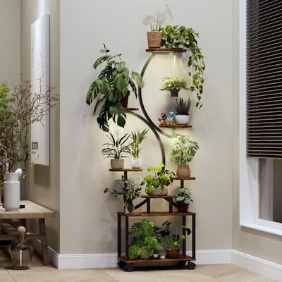 Plant Stand Indoor with Grow Light