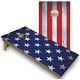 preview thumbnail 1 of 4, Solid Wood Cornhole Boards - American Flag Split Design Premium 2x4 (24" x 48") - Include ALL Accessories