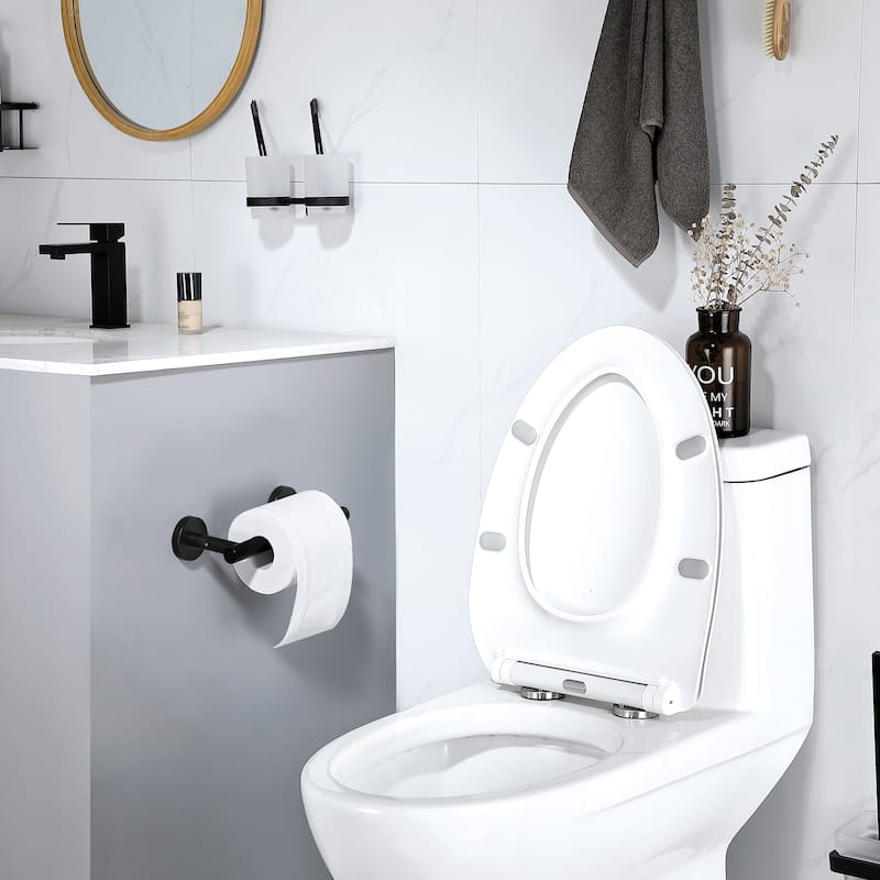 Wall-Mount Toilet Paper Holder Flexible Pivot TP Holder