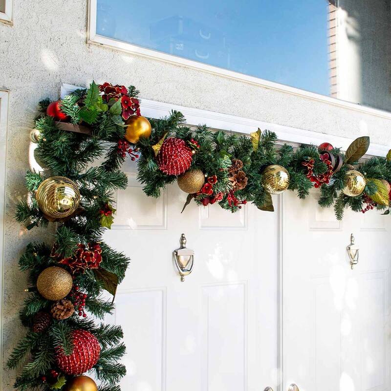 Garland Hanger - Double Door (52-82 Inch Doors) (White) - White