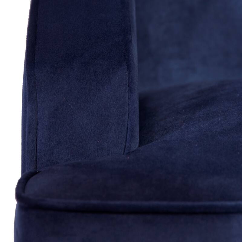 Porch & Den Lyric Navy Velvet Swoop Arm Accent Chair