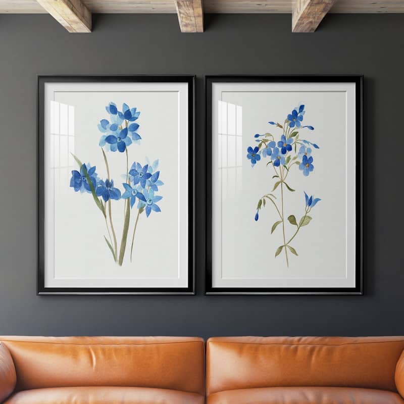 Blue Blossom Botanical I Premium Framed Print - Ready to Hang