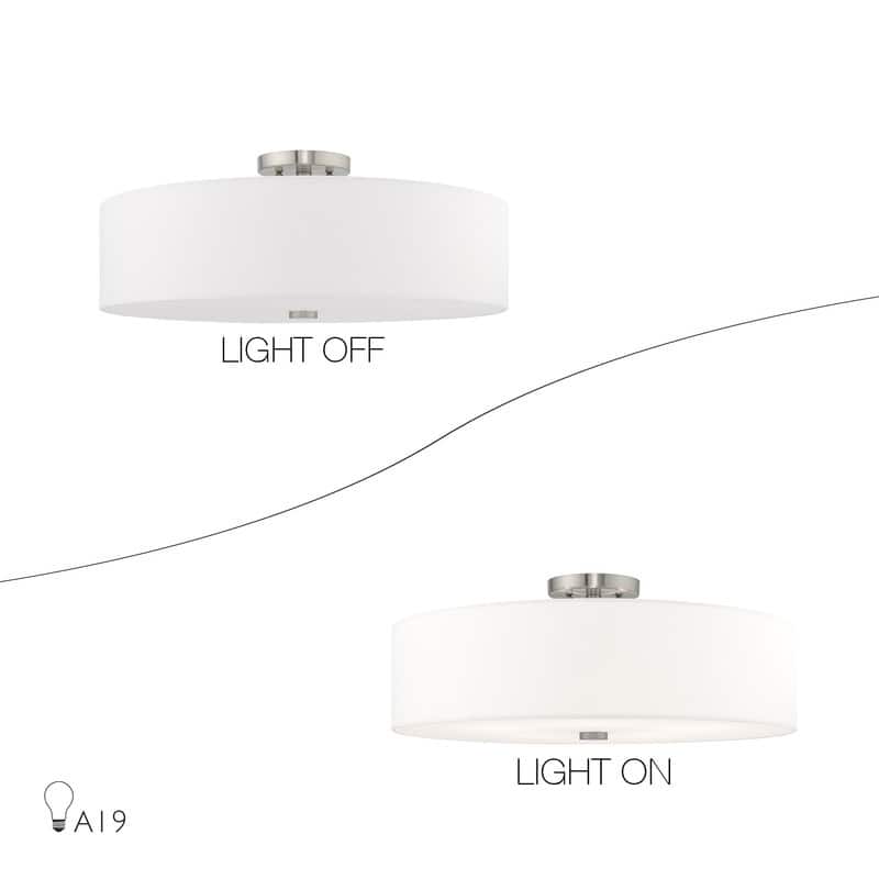 Livex Lighting 5-light Semi-flush Ceiling Fixture, 52141, 52142