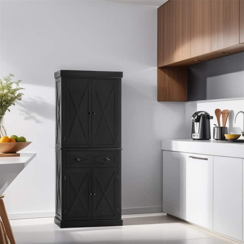 Freestanding Farmhouse Kitchen Pantry Cabinet,Storage CabinetOrganizer