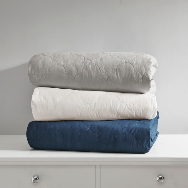 Beautyrest Deluxe Quilted Cotton Weighted Blanket Bed Bath