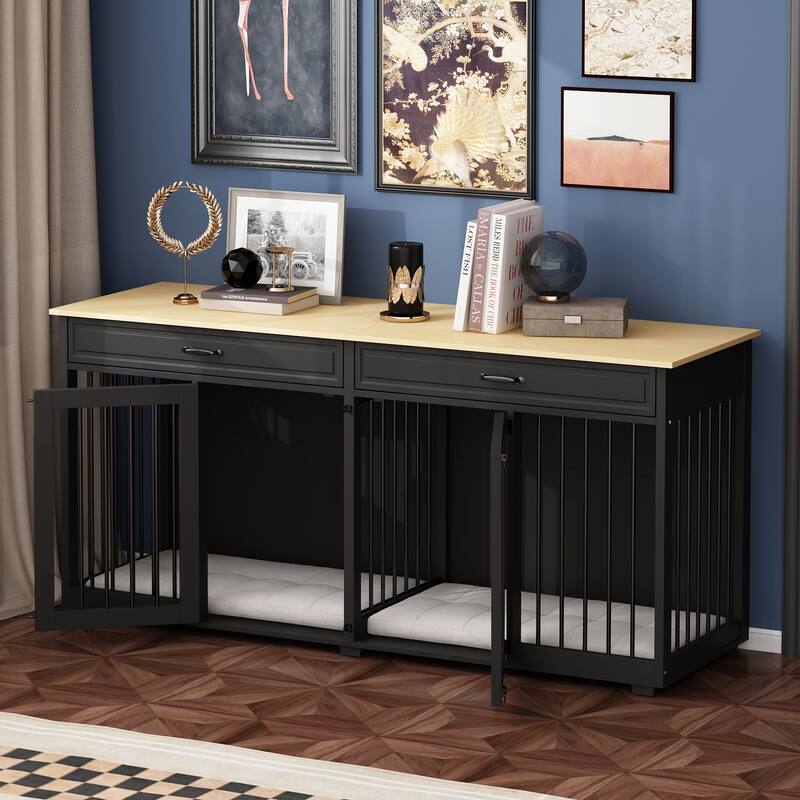 Home & Pet Organizer Elegant Sideboard with Pet Nook & Storage Drawers