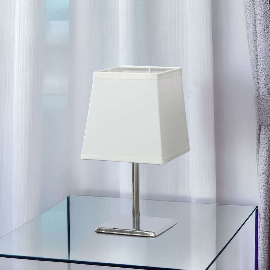 Metal Table Lamp with Geometric Shade - 9.5" - White