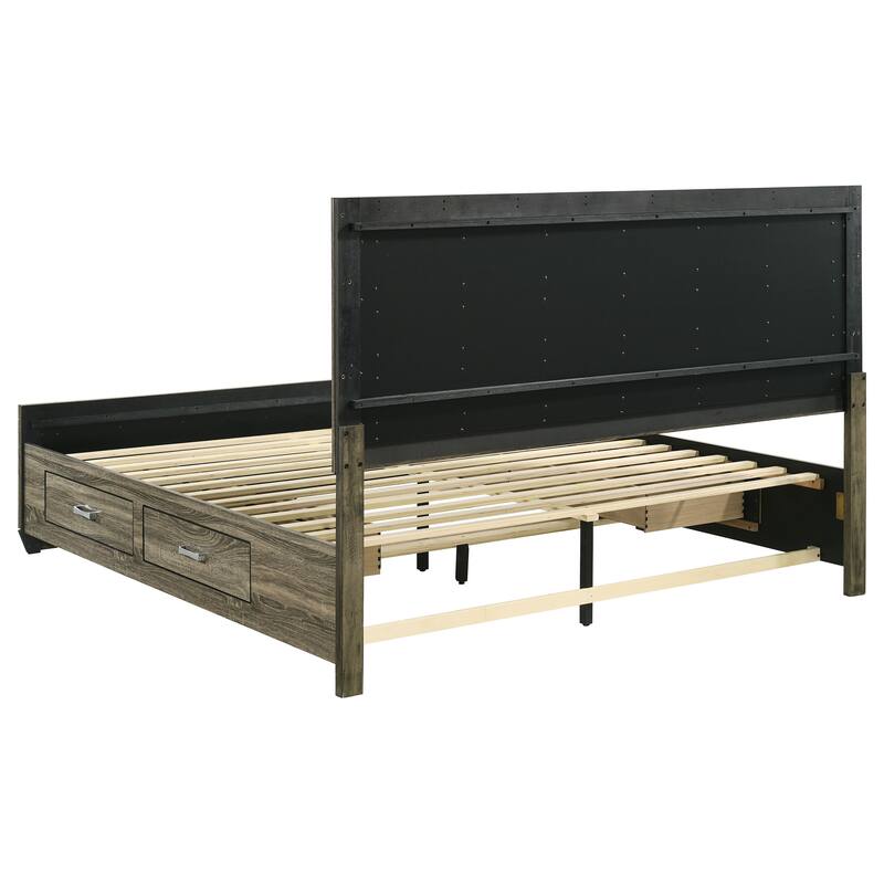 Kauffman Transitional Wood Storage Panel Bed