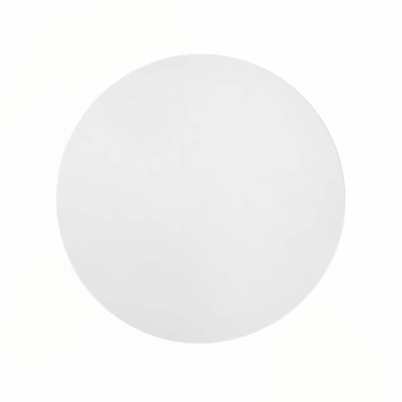 36" Round Wood Coffee Table, Black White