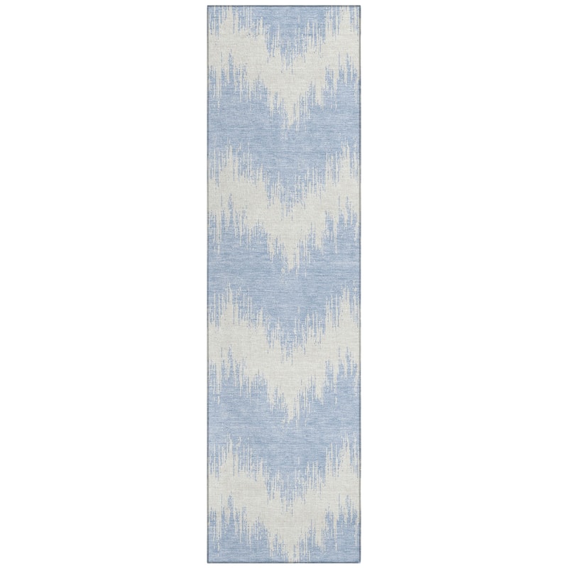 Machine Washable Indoor/ Outdoor Chantille Chevron Modern Rug