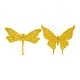preview thumbnail 5 of 5, Metal Butterfly Wall Decor - Set of 2 Yellow - Roche River Decor