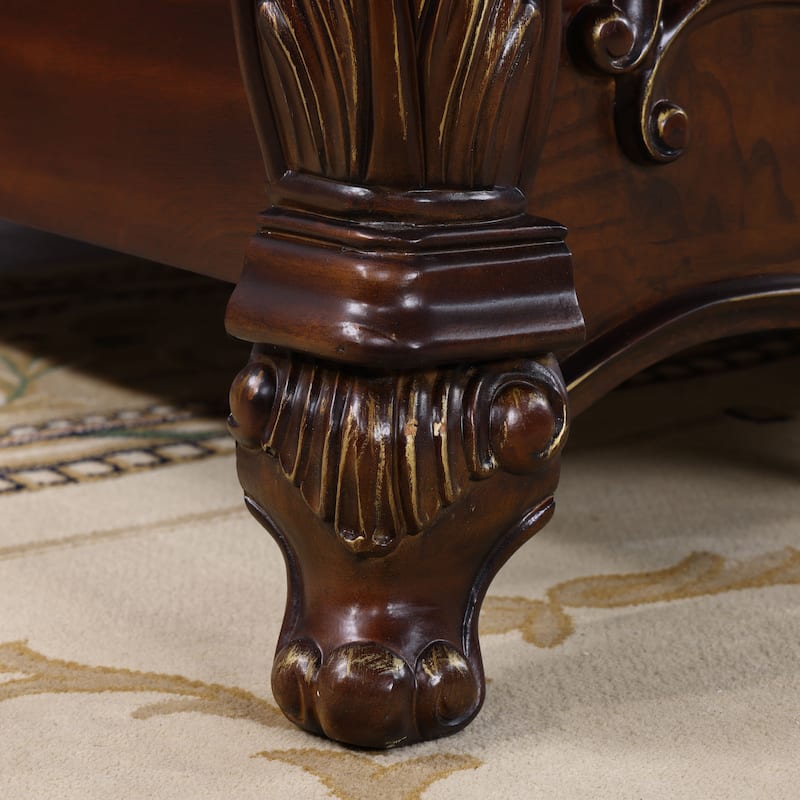 Furniture of America Eugene Traditional Solid Wood Panel Bed