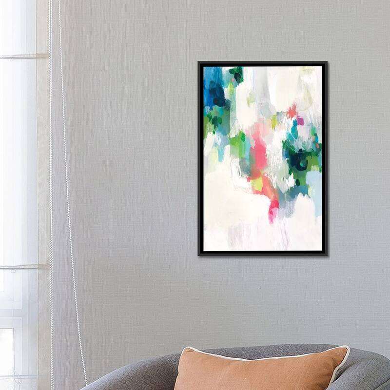 iCanvas "Raspberry & Teal II" by Victoria Borges Framed Canvas Print