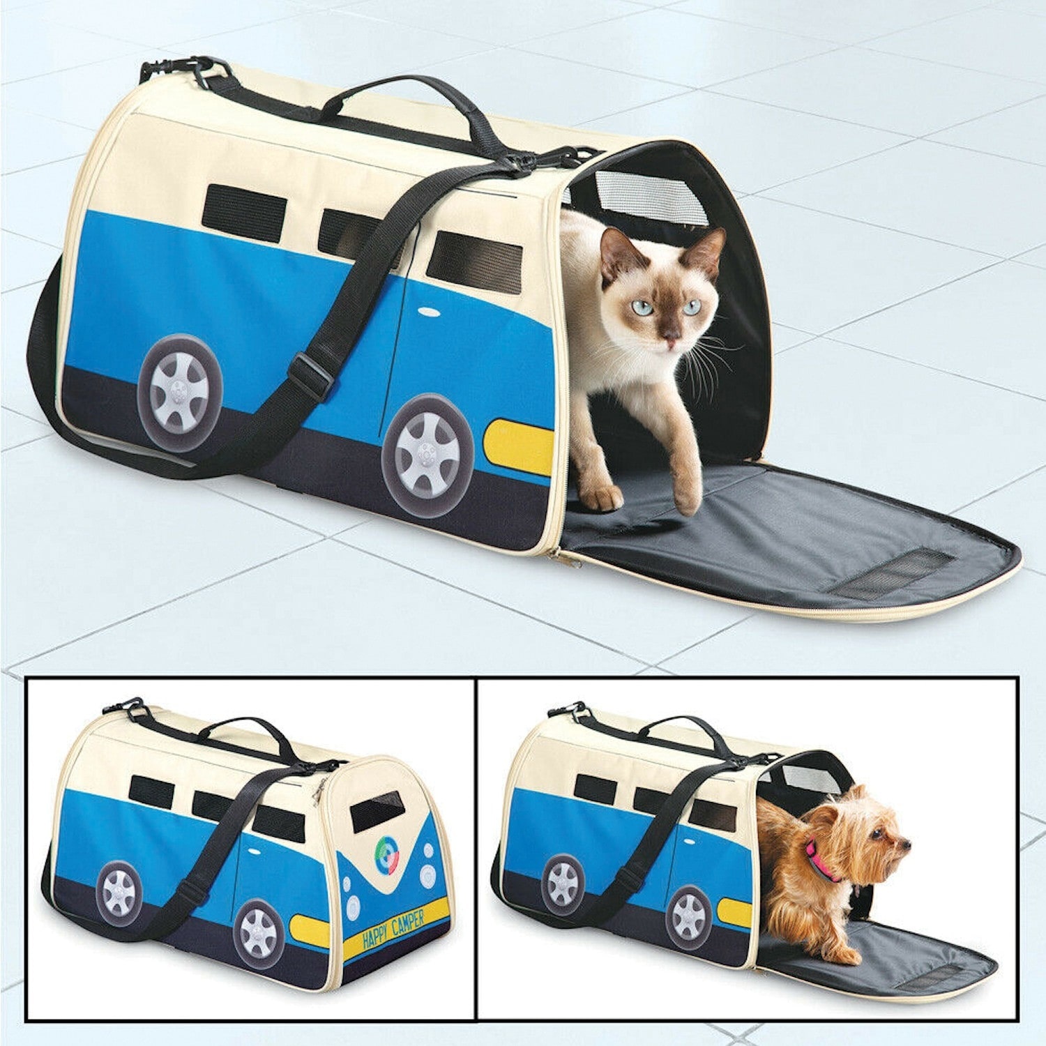 Shop Happy Camper Pet Carrier Cute Rv Shaped Small Dog Or Cat
