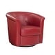 preview thumbnail 39 of 42, Marvel Traditional 360-degree Swivel Tub Chair Red Faux Leather