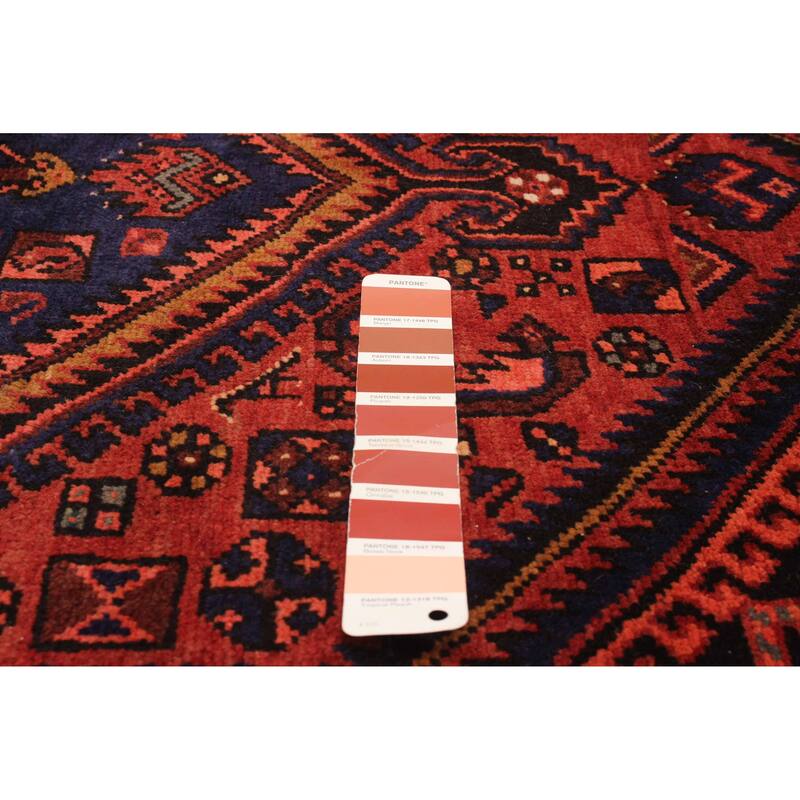 ECARPETGALLERY Hand-knotted Andelz Red Wool Rug - 4'3 x 6'5