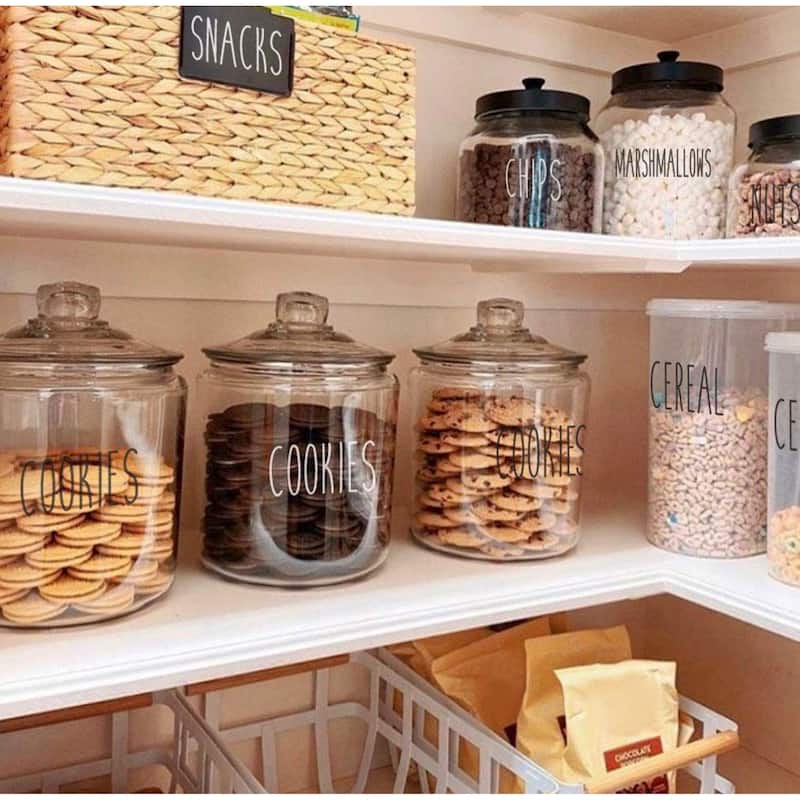 136 PCS Pantry Organizer Label Stickers for Spice Kitchen Organizer
