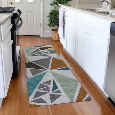 Premium Washable Super Soft Contemporary Mosaic Mayfield Rug