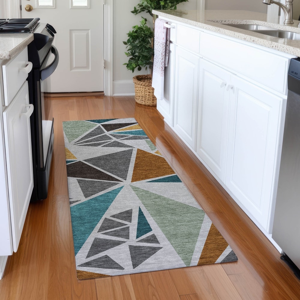 Premium Washable Super Soft Contemporary Mosaic Mayfield Rug