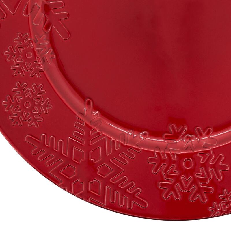 Charger Plates With Snowflake Design (Set of 4)