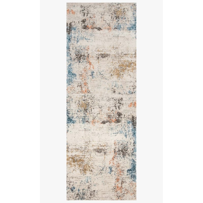 Alexander Home Keara Abstract Distressed Contemporary & Modern Rug - 2' 8" x 13' - Runner