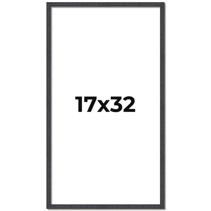 17x32 Frame Brown Solid Wood Picture Frame - Complete Modern Photo