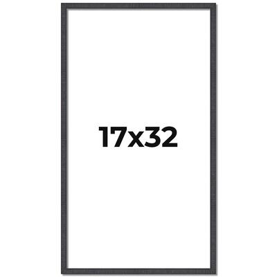 17x32 Frame Brown Solid Wood Picture Frame - Complete Modern Photo