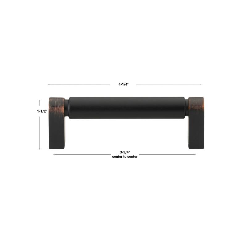 GlideRite 3-3/4 Inch 96mm Center to Center Solid Smooth Cabinet Bar Pull - 4787-96