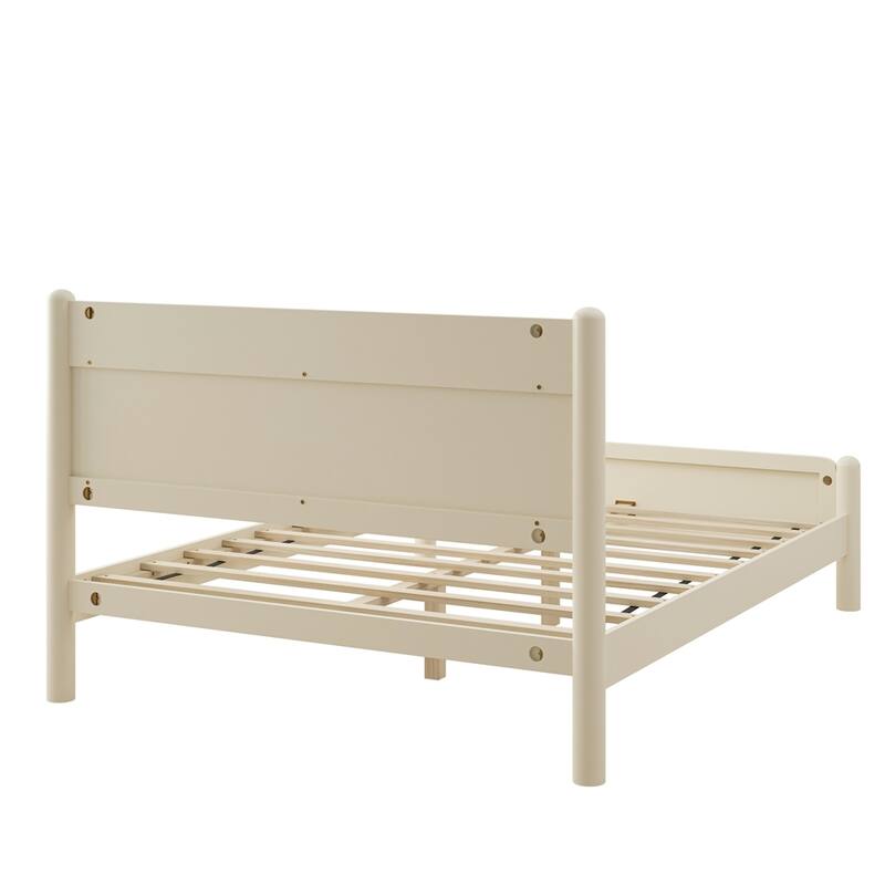 Bedroom Wood Platform Bed Frame
