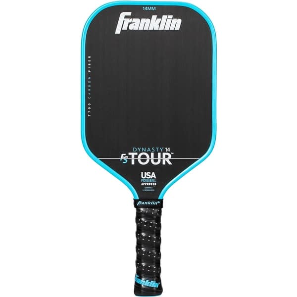 slide 2 of 8, Franklin Sport Pro 14mm FS Tour Series Carbon Fiber Pickleball Paddles, Dynasty, Core Blue