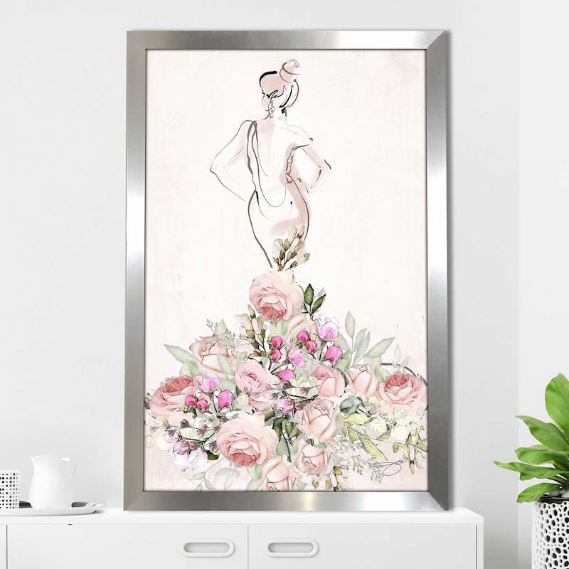 "Floral Wedding Dress" by Jodi Print on Acrylic
