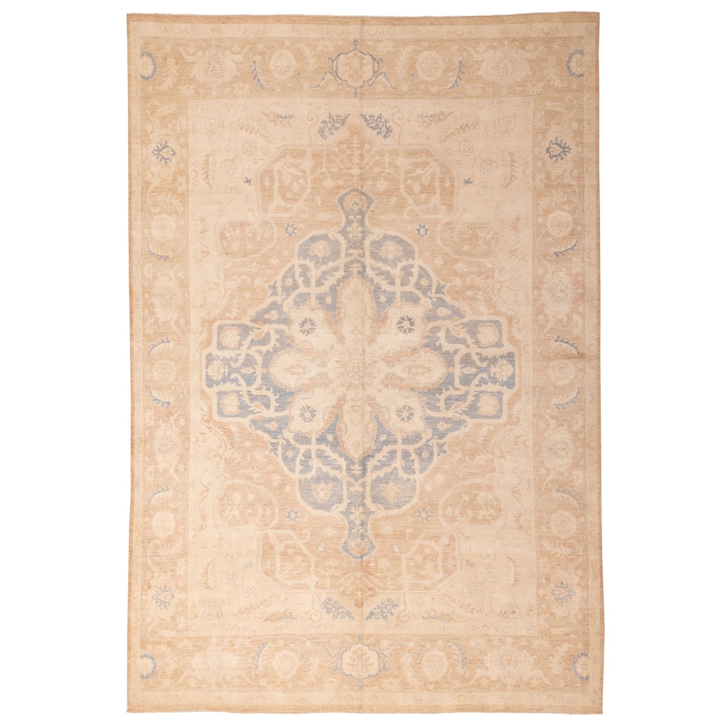 ECARPETGALLERY Hand-knotted Chobi Finest Brown Wool Rug - 9'10 x 14'5