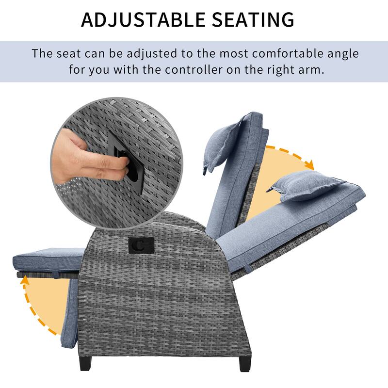 U-Style Outdoor Rattan Two-Person Set