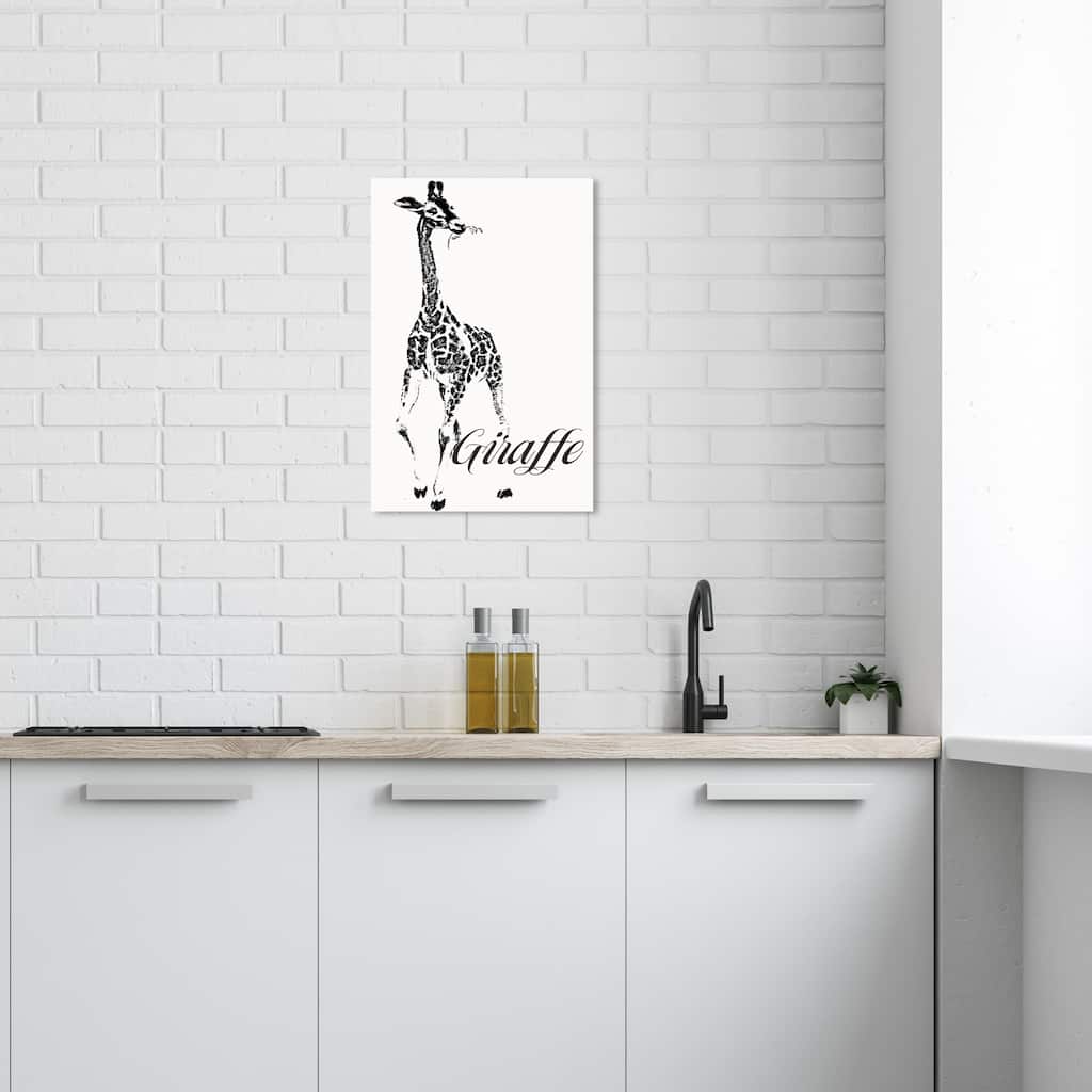 Wynwood Studio Canvas Animals Giraffe Gold Black and Modern & Contemporary Wall Art Canvas Print