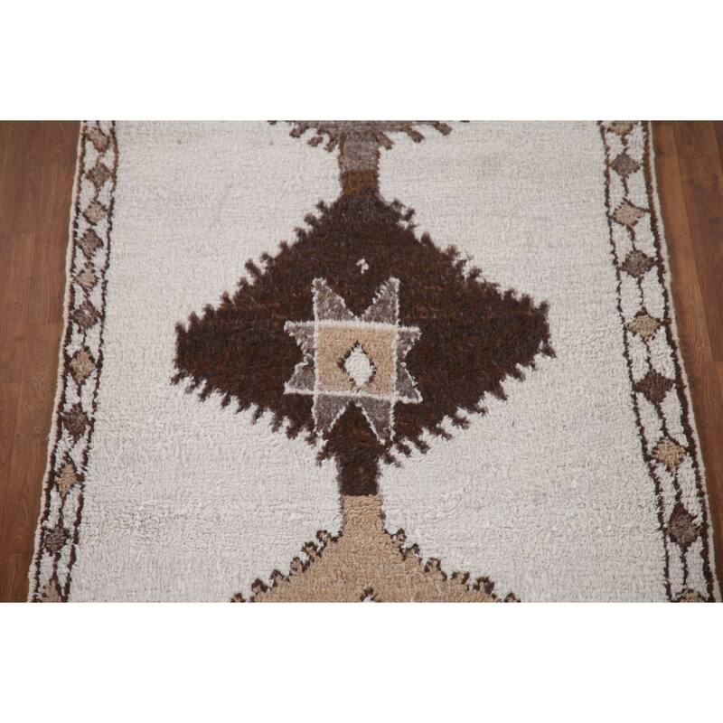 Natural Dye Oriental Anatolian Turkish Runner Rug Handmade Wool Carpet - 4'0"x 13'4"