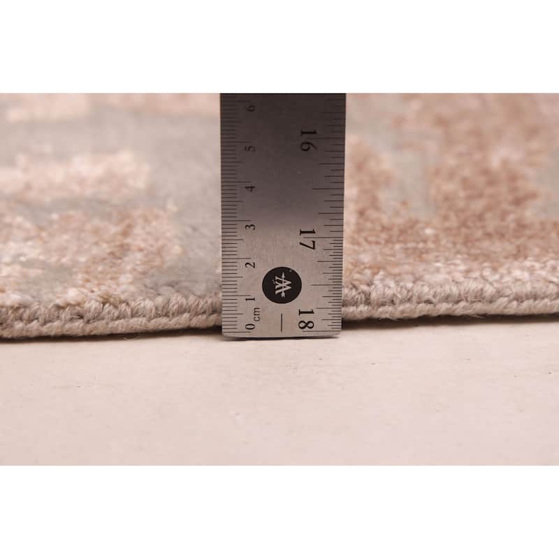 ECARPETGALLERY Hand-knotted Legacy Grey Silk, Wool Rug - 2'6 x 11'10