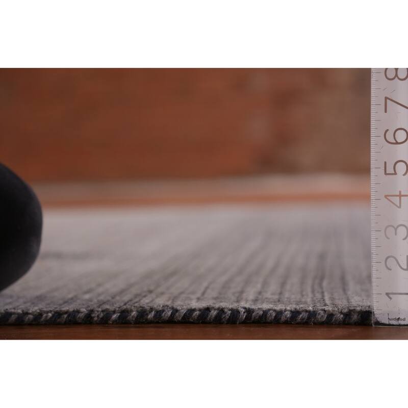 Hand Knotted Oriental 100% Wool Carpet Tribal Tribal Greys & Charcoal Gabbeh Area Rug - 9' 8'' X 8' 3''