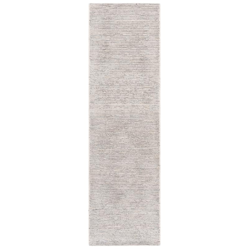 SAFAVIEH Handmade Abstract Rumena Contemporary Rug - 2'3" x 8' Runner - Silver/Taupe